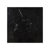 Nero Marquina Black Marble Hexagon Mosaic Floor Wall Tile 4 inch Polished